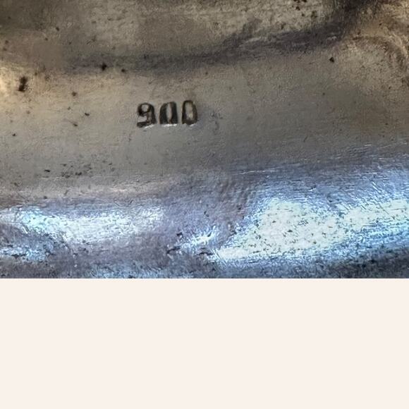 Mexican / Aztec 900 silver cuff bracelet - Picture 6 of 14